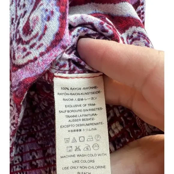 Free People Wild & Free Paisley Crop Top Medium - Picture 7 of 10